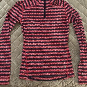 Smartwool Women's Long Sleeve Top - Red and Black Stripes